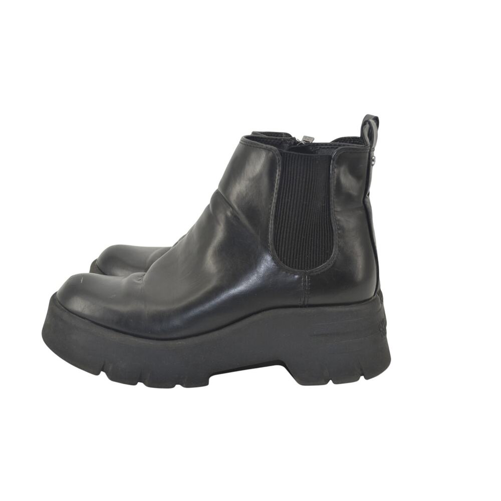 Sam & Libby Chunky Boots Whimsygothic Black Faux Leather 9.5